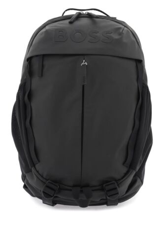 NEW Boss technical fabric coated backpack 50516891 BLACK AUTHENTIC NWT - Picture 1 of 4