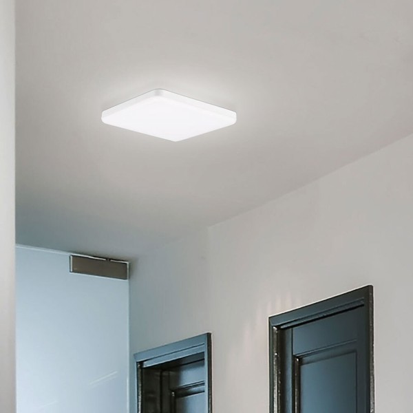 Led Decken Panel Alu Leuchte Wohn Ess Zimmer Beleuchtung Einbau Alu Lampe Weiß-image