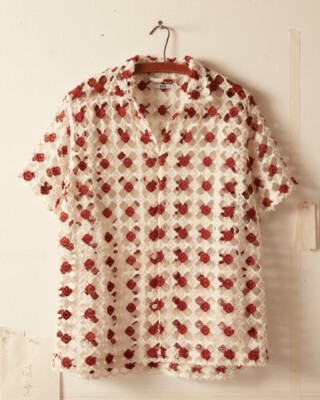 Bode - Diamond Lace Short Sleeve Shirt