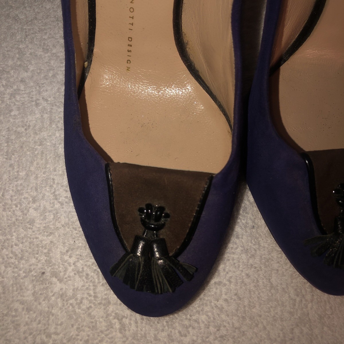 Giuseppe Zanotti 1” Platform Purple Suede With Tassel -Sz 38