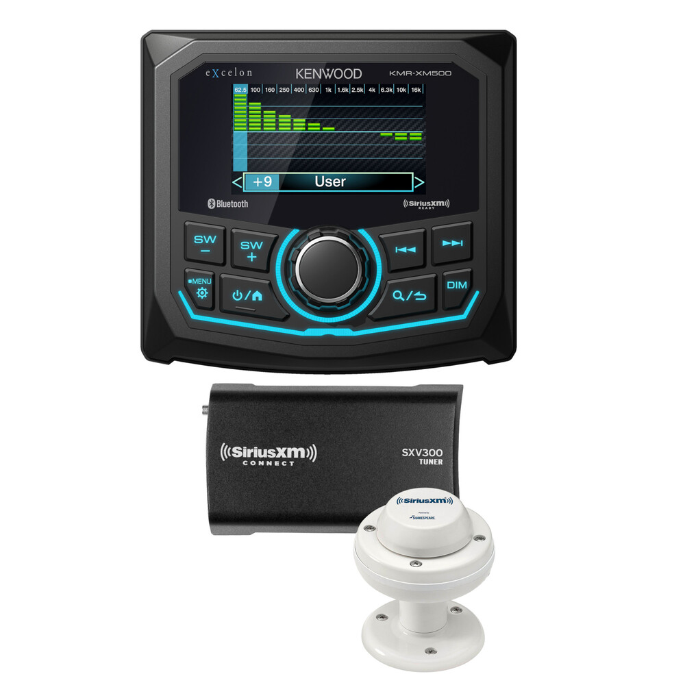 Цифровой ресивер Kenwood eXcelon KMR-XM500 с манометрическим креплением SiriusXM SXV300M1 6859000₽