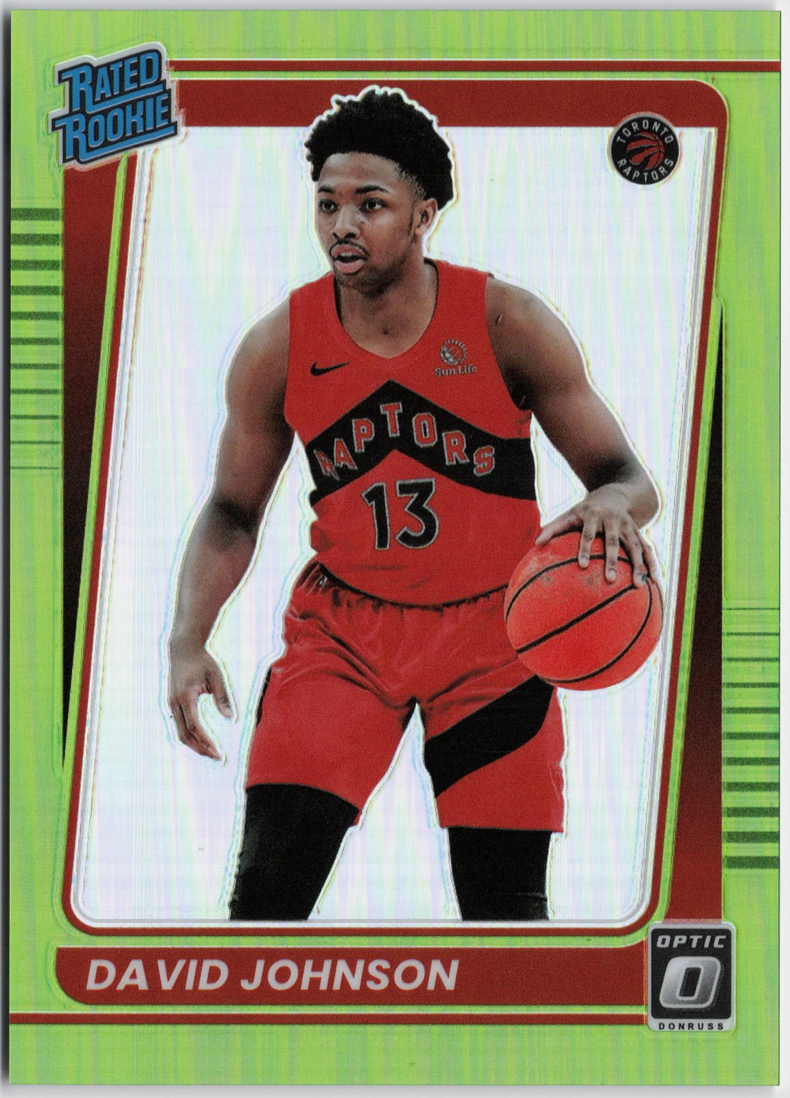 2021-22 Donruss Optic #193 David Johnson Lime Green #/149 RC Rookie