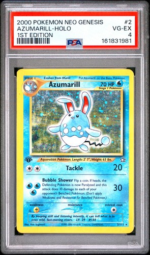 Azumarill (1st Edition) graded PSA 4 for sale on eBay