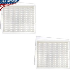 Stackable Craft Organizer Storage Trays W/ 78 Plastic Containers Labels New