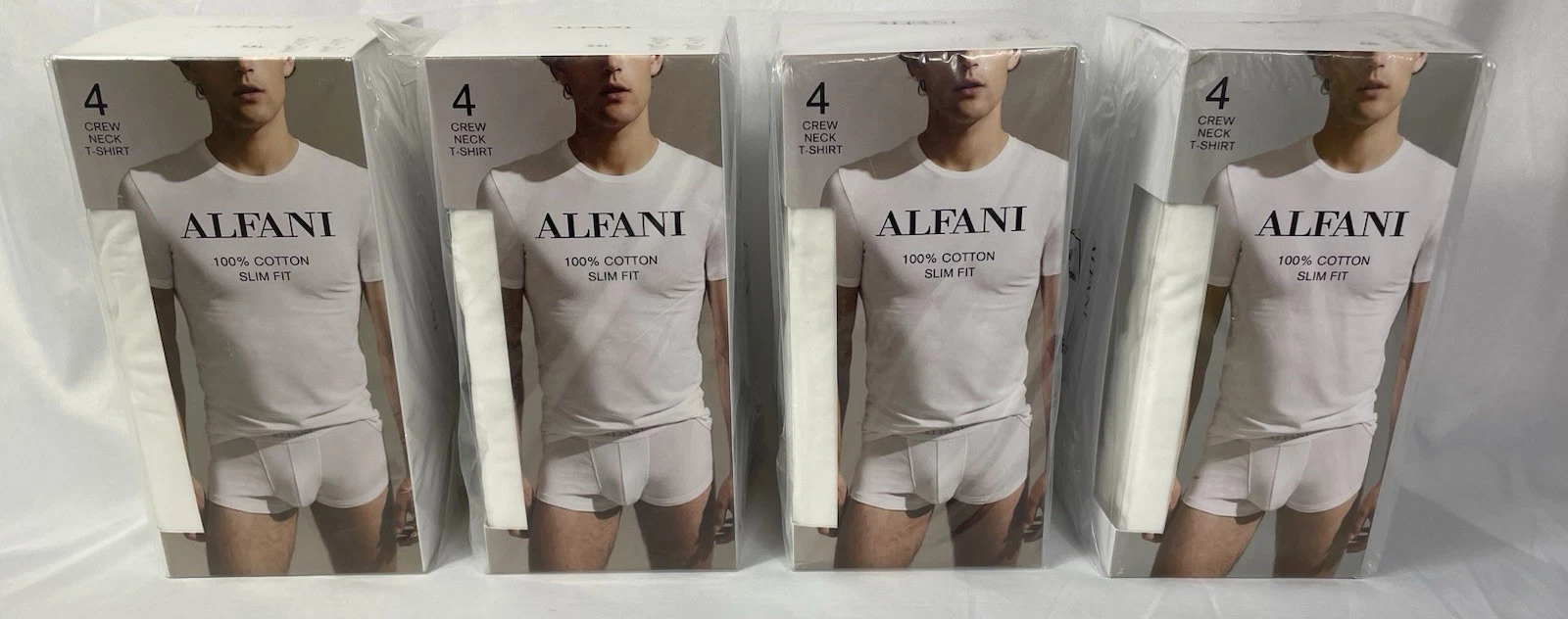 ALFANI Lot of 4 Men's XXL 4-Pack Slim-Fit Solid Cotton Undershirts 16 Total NWT