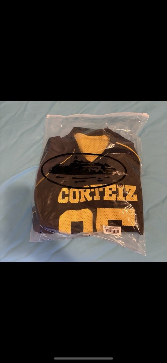 Corteiz 95 Honey Black REVERSIBLE MESH JERSEY 11 BLACK / YELLOW