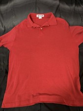 Vintage Jerzees Mens L Red Polo Shirt Made in USA 50/50 Built To Last Blank