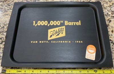 Schlitz Beer Serving Tray Rectangle Collectible 1mil Barrel - ACCA David Douglas