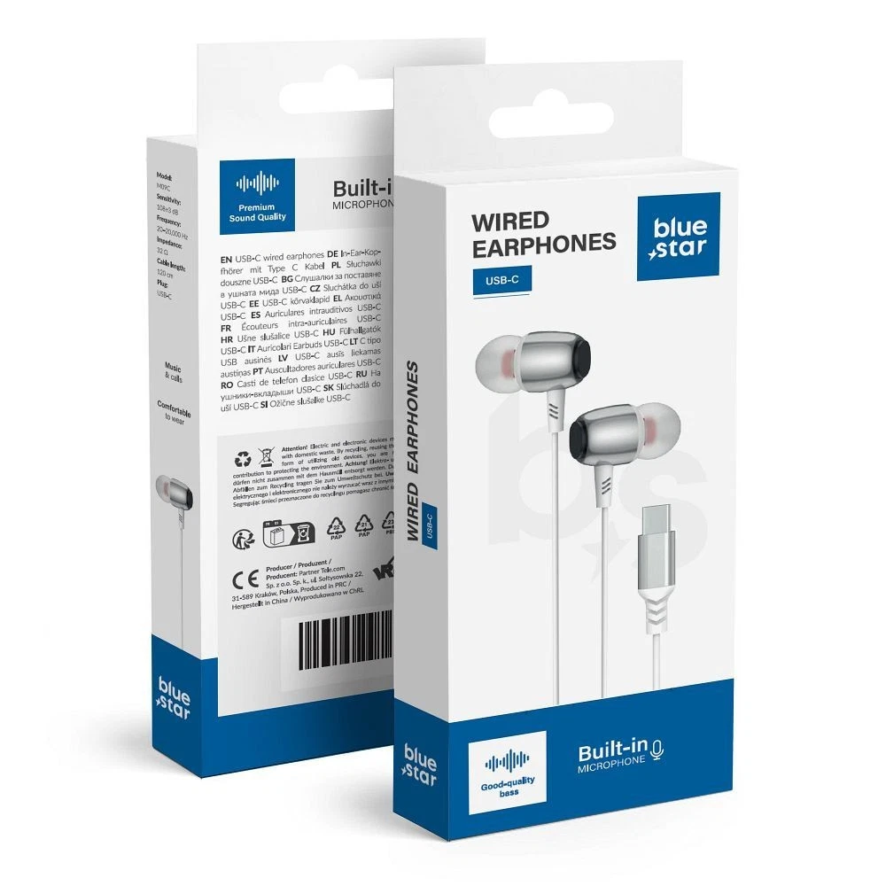 2 Paia Di Auricolari USB-C Con Microfono Integrato - Bianchi - Per Smartphone, Tablet, PC - Foto 4