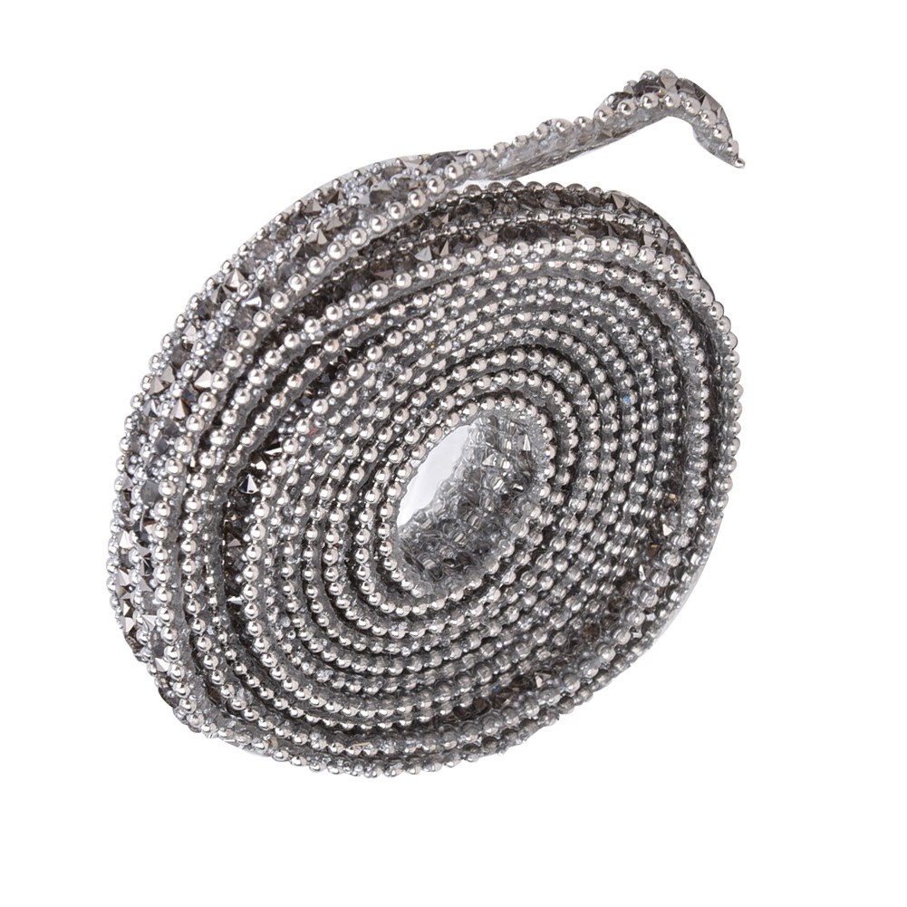 1m Crystal Rhinestone Chain DIY Iron On Wedding Dress Decoration Excellent
