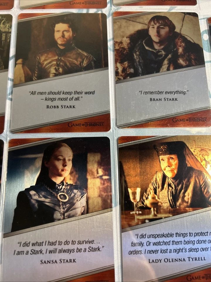 2021 Game of Thrones Iron Anniversary Series 1 (13) Card Expressions Metal Set - Image 4 of 4