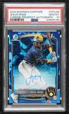 2025 Bowman Sapphire Edition Chrome Prospect Jesus Made PSA 10 GEM MT Auto 0xh3