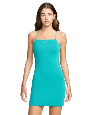 Nike Women's Sportswear Chill Knit Mini-Rib Cami Dress, Dusty Cactus, Size L