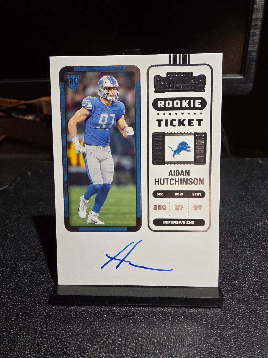 2022 Panini Contenders Rookie Ticket RPS Aidan Hutchinson #102 Rookie Auto RC