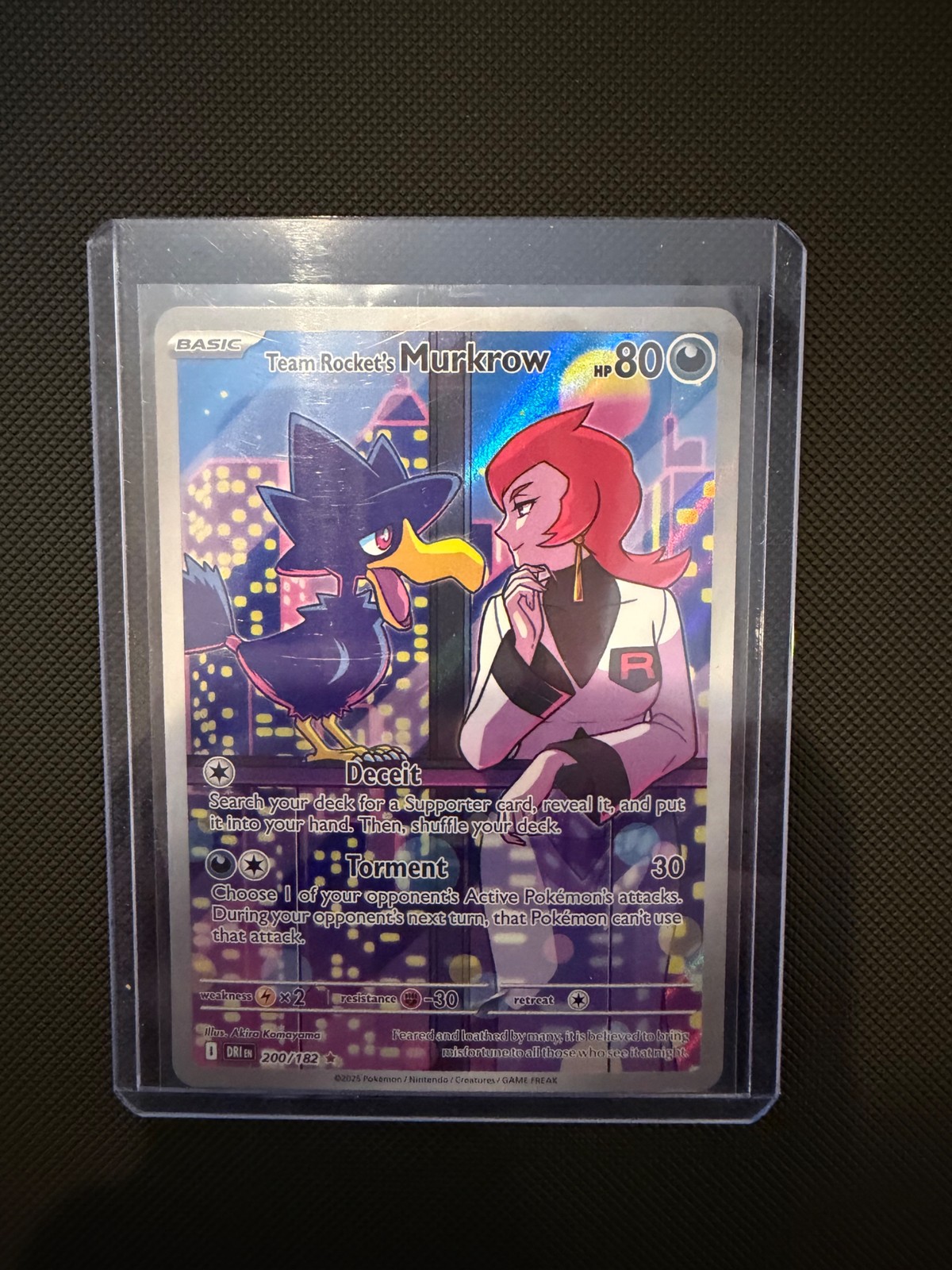 Pokemon TCG Team Rocket's Murkrow - 200/182 Holo SV10: Destined Rivals