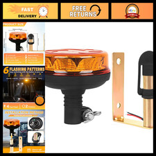 Amber LED Beacon Strobe Light with U-Shaped Metal Bracket - 1PC Emergency Signal