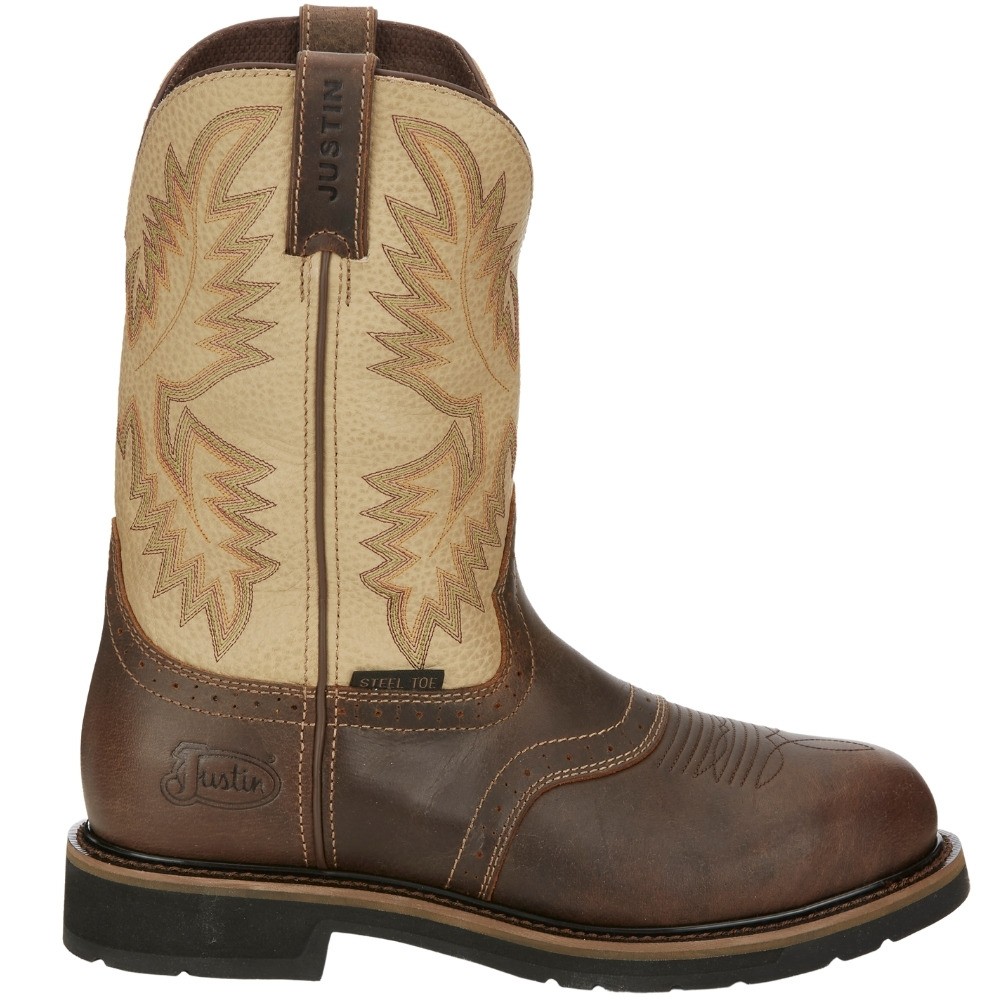 Justin Original Workboots Superintendent 11 Inch Steel Toe Electrical Hazard Mens Work Boots