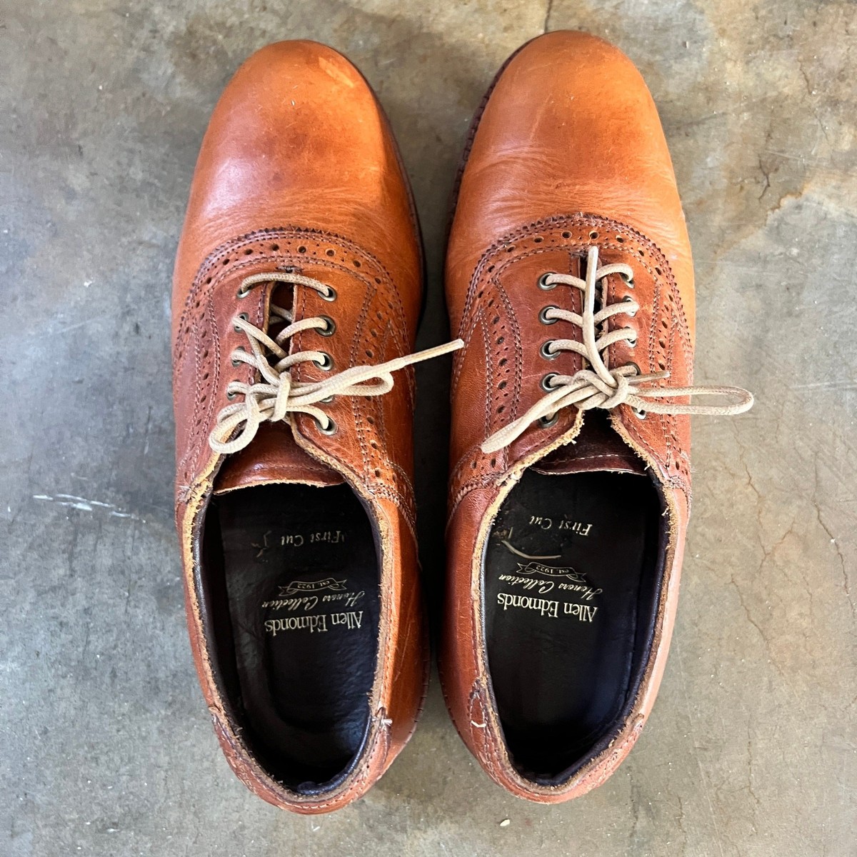 Allen‎ Edmonds First Cut Golf Shoes Leather Walnut Honors Collection Mens 8 Allen Edmonds Brown Golf Clothing, Shoes & Accessories for  main image 2