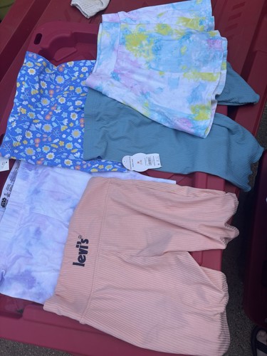 Levi's Girls Skorts Lot Floral Tie Dye Striped Blue Pink Multicolor Size L Short