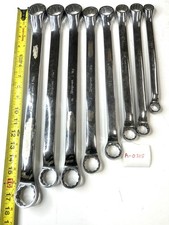A-0315 Snap-on Sae Large Wrench Lot 8pc 58 To 1-38 Usa Long Combo Box End