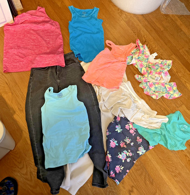 10 Piece Girls Lot Size 12 - Jeans, Bathing Suit, Tank Tops, Shorts and more