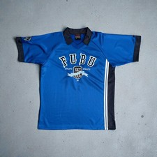 Vintage Fubu Embroidered Logo Rap Hip Hop Jersey T-Shirt Size M Oversized