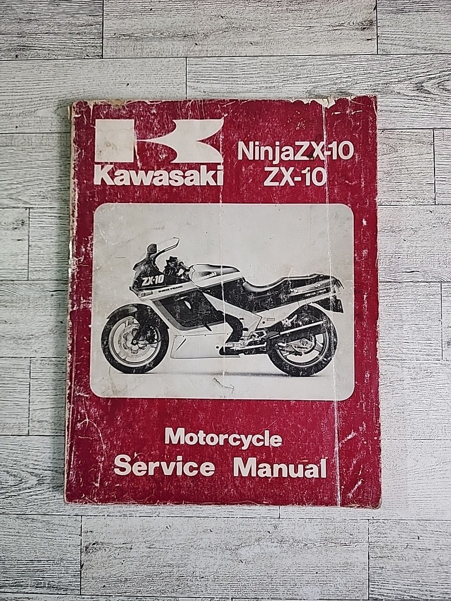 Kawasaki Service Shop Manual 88 Ninja ZX-10 ZX-10 ZXT00-B1 99924