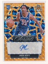 JUDAH MINTZ 2024-25 PANINI MOSAIC SCRIPTS ORANGE FLUORESCENT RC AUTO 17/25 76ERS