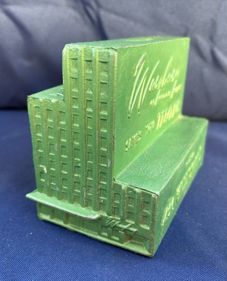#ad Miniature Architectural Building Bank WURZBURG Grand Rapids MI Green Stamps $85.00