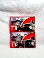 Maxell 108510 UR-90 Single Normal Bias Audio Cassette 90 Minute with Case 2 Pack