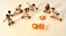 Vtg Ajax Plastic Set of 9 Baseball Players Figures Gloves With Balls 1950s