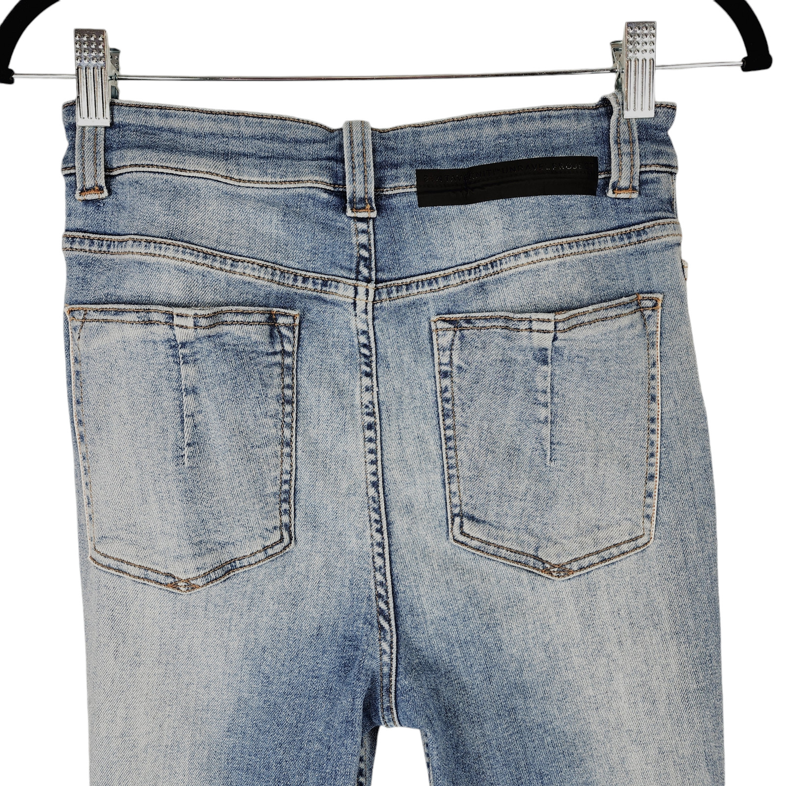 Ben Taverniti Unravel Project Skinny Jean 24 Women Lt Blue Button Fly High Rise image 10