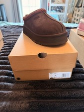 UGG Tasman Slip-On Women's Brown Suede Slippers Comfort Lined Size 7