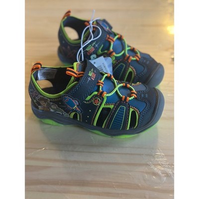 Disney Toy Story Woody Buzz Lightyear Light Up Sandals Toddler Boys Size 10 Blue