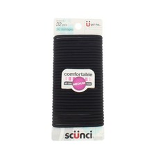4 Pack Scunci No Damage Elastic Hair Tie, 32 Ct