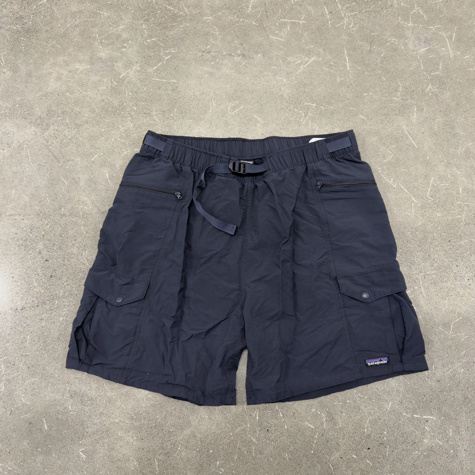 Patagonia Shorts Mens Large Blue Outdoor Everyday Shorts Cargo Belted