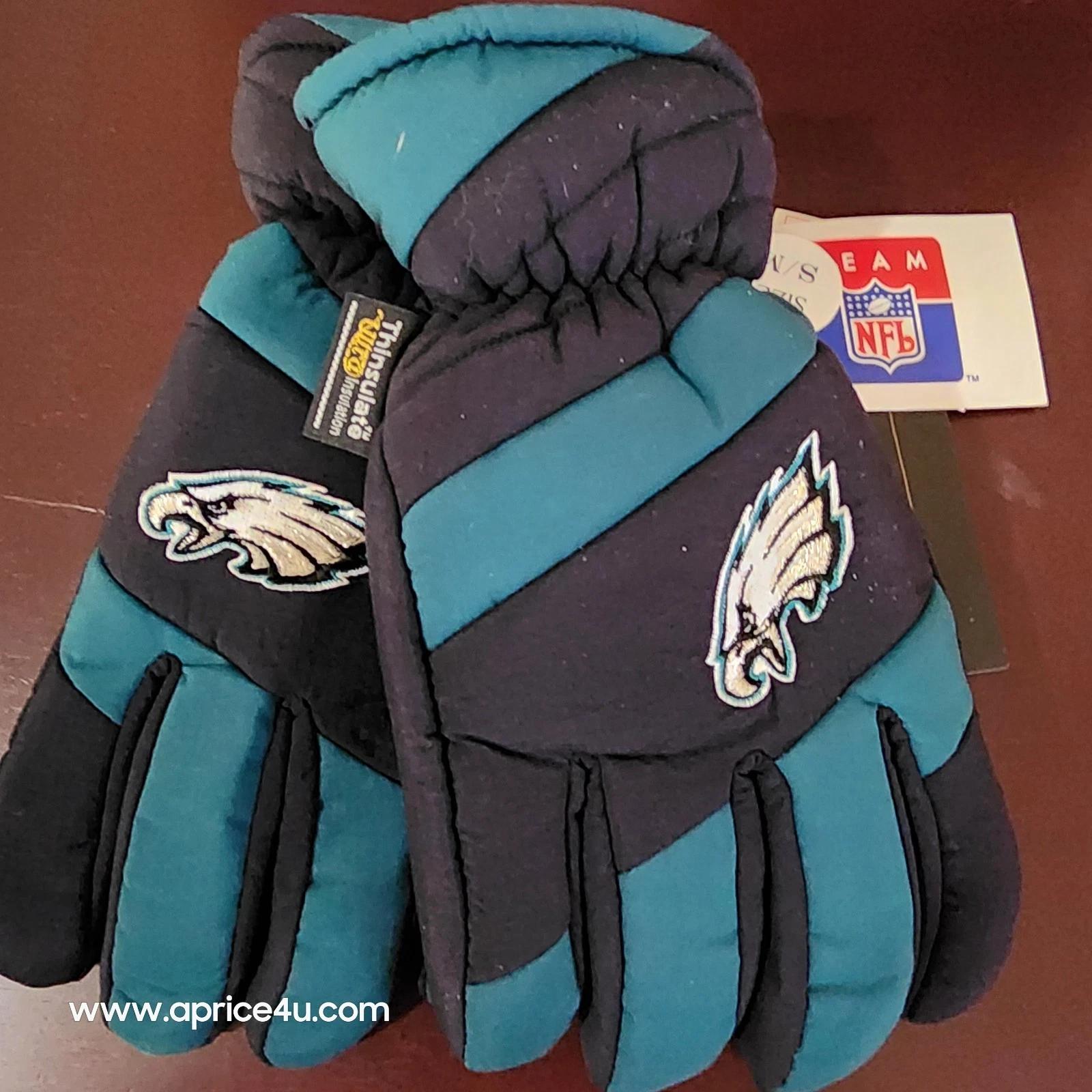 3M Ultra Thinsulate Philadelphia Eagles Gloves Snow Ski Winter S/M