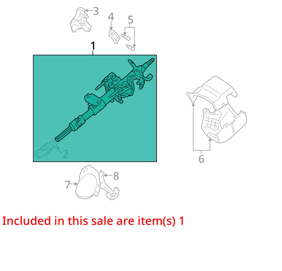 ПОДХОДИТ ДЛЯ 1998-2002 TOYOTA COROLLA POST ASM РУЛЕВОЕ УПРАВЛЕНИЕ 4520002091 - НОВЫЙ OEM - Изображение 2 из 3