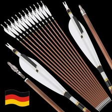 12X 31 Zoll Reinem Carbonpfeile 5" Naturfedern Bogenschie&szlig;en SP340-600 Feld Jagd