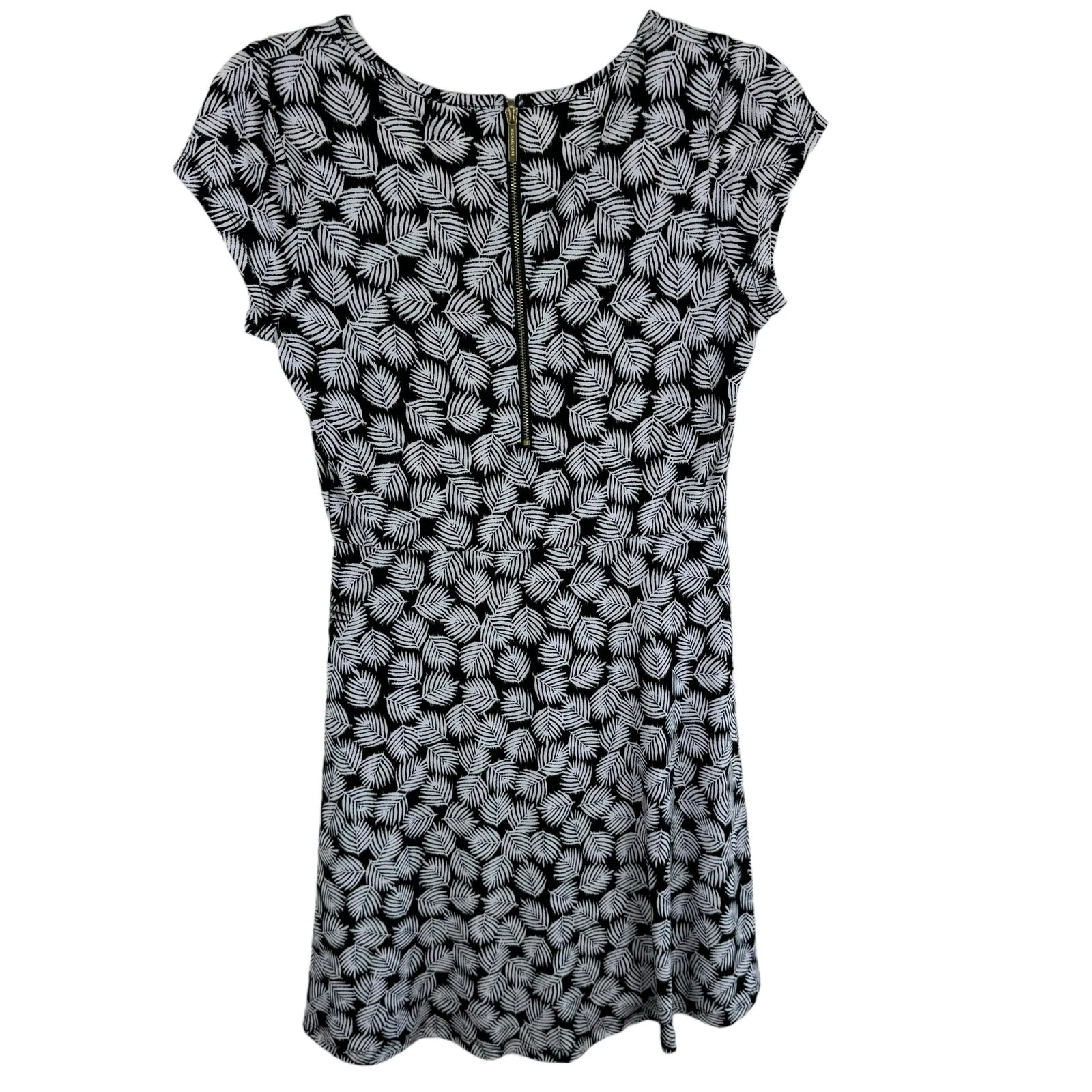 Abito MICHAEL Michael Kors stampa foglia di palma leggero elasticizzato sopra il ginocchio taglia S
