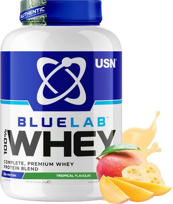 USN BlueLab Whey Protein, 2000 g Dose, Tropical Smoothie