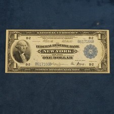 1918 $1 Federal Reserve Bank Note *New York*Large Note #B617166B