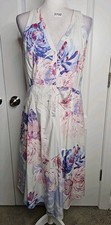 GIANNI BINI ERICA Poplin Dress SZ 10 Sleeveless Flora Summer