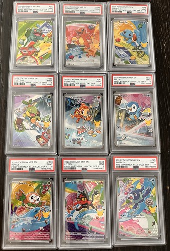 🔥FULL SET 2026 POKEMON FIRST PARTNER ILLUSTRATION COLLECTION PROMO GEN 1 PSA 9