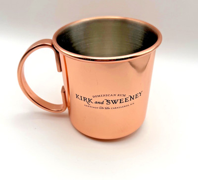 Kirk & Sweeney Rum Moscow Mule /Dark n Stormy Copper/Stainless Cup - New in Box