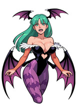 3369 Morrigan Sticker, Made In USA, Laminated, Waifu, Sexy, Busty, Succubus