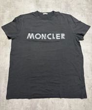Moncler Herren T-Shirt Schwarz Logo-Print Dru...