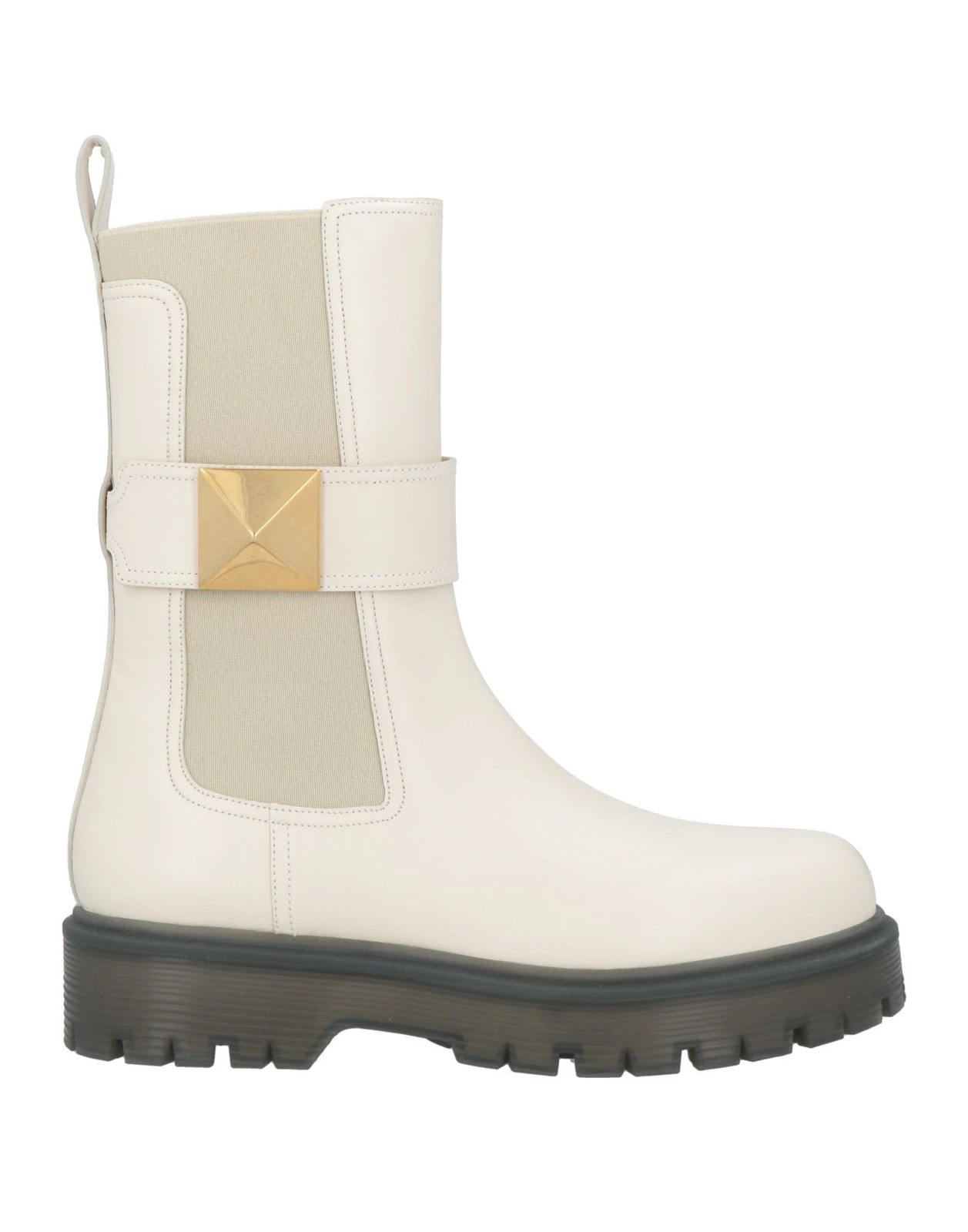 Valentino Garavani - Women - Leather Ankle boots - Ivory