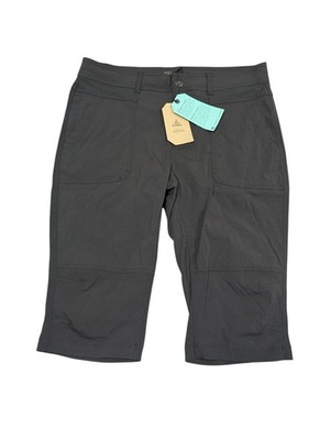 New Prana Revenna Knicker Pants Nylon Hiking Black Pockets W41180432 Women's 14