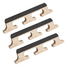Soundspire 3-Pack 5-String Banjo Bridge, Ebony Maple 5-String, multi-colored